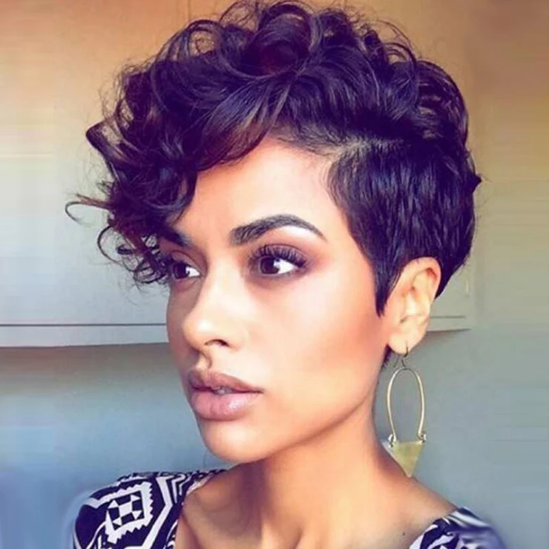 Female Fashion Short Curly Synthetic Hair Wigs Synthetic Heat Resistant Natural Short Wigs, As show
Female Fashion Short Curly Synthetic Hair Wigs Synthetic Heat Resistant Natural Short Wigs, As show