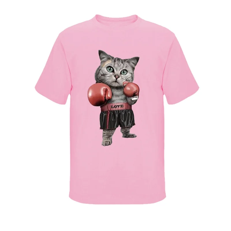 FZ-133.2 Violent boxing cat 3D printed personality straight round neck short sleeve, Shown
FZ-133.2 Violent boxing cat 3D printed personality straight round neck short sleeve, Shown