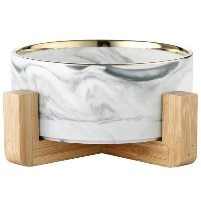 Classic Style Home Ceramic Pet Bowl High Grade Marble Texture Cat Bowls Pet Eating Bowl Cat Dog Feeders With Wooden Frame
Classic Style Home Ceramic Pet Bowl High Grade Marble Texture Cat Bowls Pet Eating Bowl Cat Dog Feeders With Wooden Frame