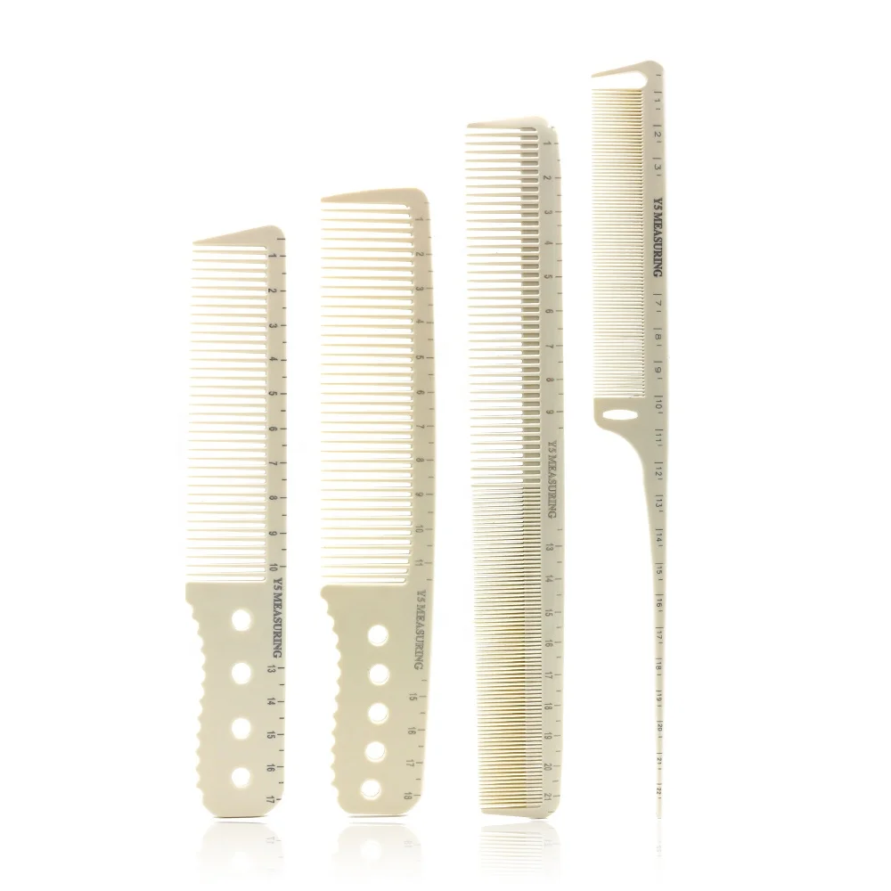 High Quality 4 Styles ABS Material Handle Comb White Measuring Barber Comb for Hairdressing Pocket Cutting Hair 
High Quality 4 Styles ABS Material Handle Comb White Measuring Barber Comb for Hairdressing Pocket Cutting Hair