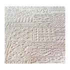 High quality home handmade white sitting room living floor cotton cloth backing carpet rug