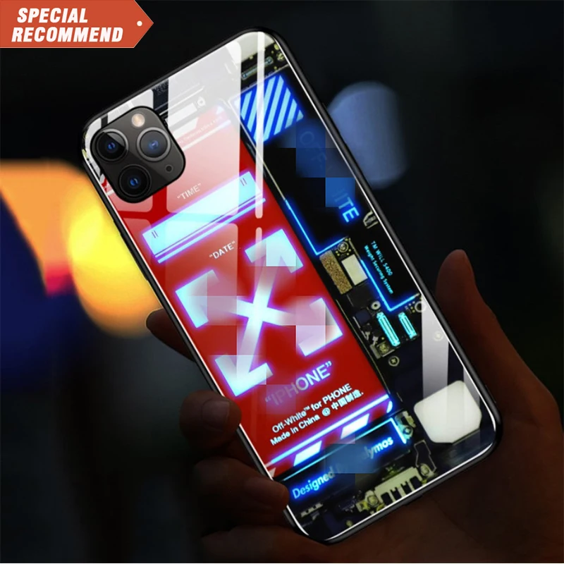 Free shipping Hot Selling Led Light Up Smart Control Luminous Tempered Glass Back Cover Phone Case For Iphone 12 13 11, Customized colors
Free shipping Hot Selling Led Light Up Smart Control Luminous Tempered Glass Back Cover Phone Case For Iphone 12 13 11, Customized colors