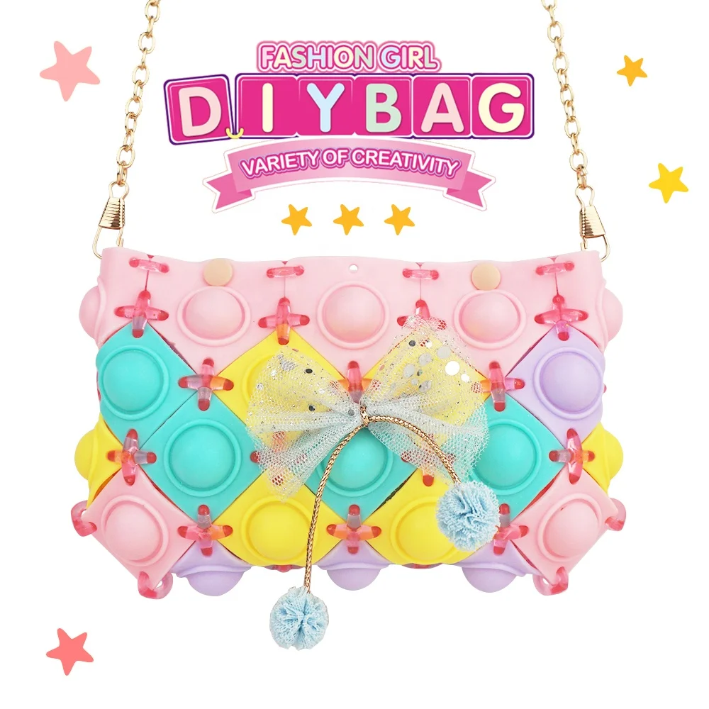 New arrival hot selling cute mini shoulder storage push pop bubble DIY bag for girls
New arrival hot selling cute mini shoulder storage push pop bubble DIY bag for girls