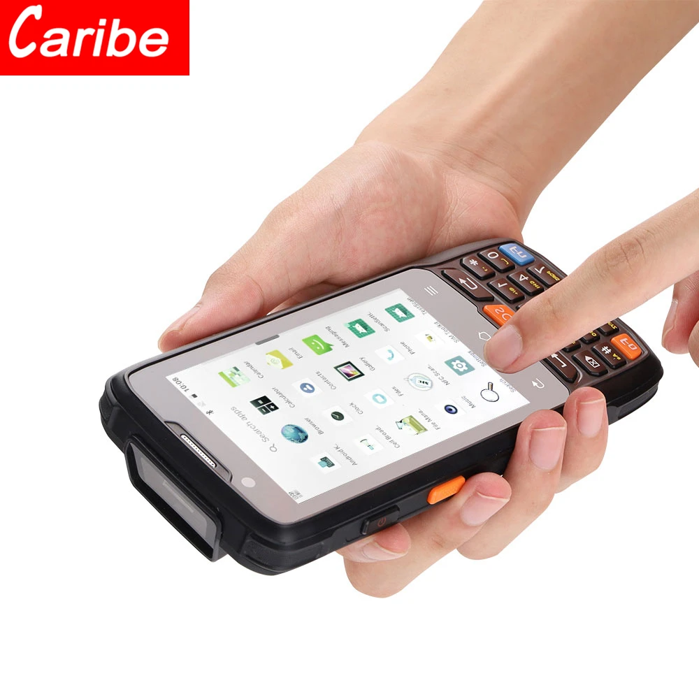 

Caribe PL-40L 2D Honeywell 6603 125K RFID Reader Barcode QR code Scanner Rugged PDA with Android 8.0 4G WIFI 2G RAM 16GB ROM