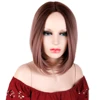 Machine Made Synthetic Hair Wigs Pink Fiber heat resistant synthetic full wigs