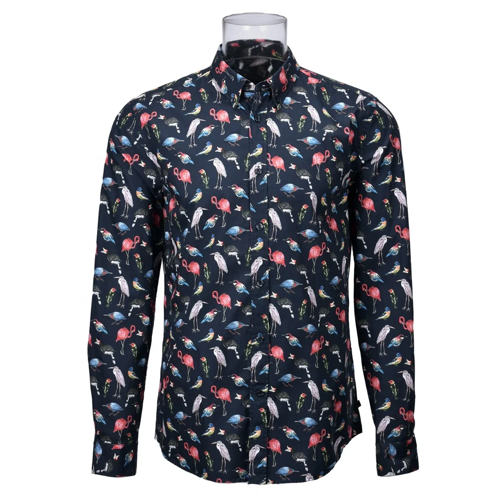 Autumn Men's Shirt Digital Print Shirt 100% BCI Cotton Long Sleeve MultiBrids Print Shirt For Men
Autumn Men's Shirt Digital Print Shirt 100% BCI Cotton Long Sleeve MultiBrids Print Shirt For Men