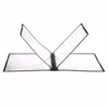 Cheap price 8.5 * 11 inches clear pvc menu covers 4 Page 8 views for restaurant