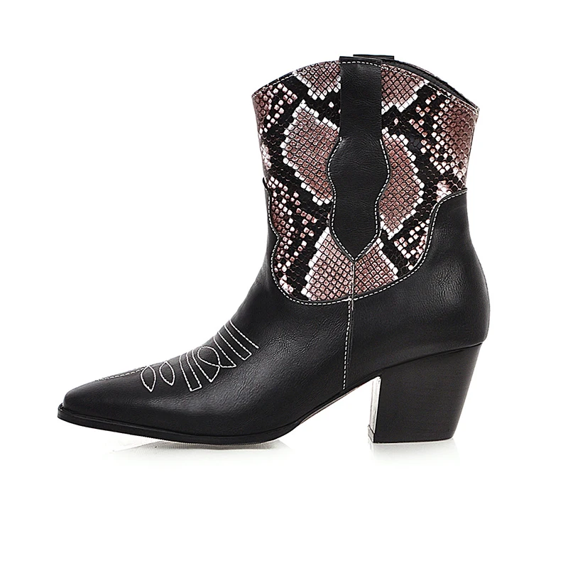 Autumn Winter Fashion Leather Shoes Pointed Head Embroider Slip-on Ankle Boots Black, Black white
Autumn Winter Fashion Leather Shoes Pointed Head Embroider Slip-on Ankle Boots Black, Black white