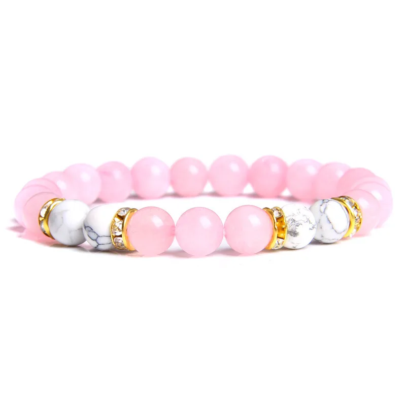 Wholesale Beautiful Fashion Handmade 8MM Pink Rose Quartz Stone Beads Bracelet for Women Jewelry 
Wholesale Beautiful Fashion Handmade 8MM Pink Rose Quartz Stone Beads Bracelet for Women Jewelry
