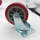 2.5 inch 63mm 75mm Maroon Furniture Small Cart Polypropylene Core Plastic Wheel Casters