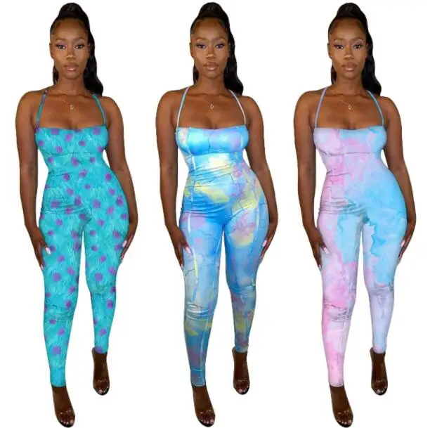 Casual Tight-fitting Contrast Color Plus Size Sleeveless Women Sexy One Piece Tie Dye Jumpsuit
Casual Tight-fitting Contrast Color Plus Size Sleeveless Women Sexy One Piece Tie Dye Jumpsuit