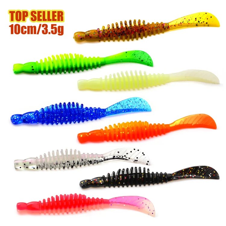 TOP SELLER 10cm 3.5g Soft Fishing Bait Worm Lure Sea water and Fresh water Bass and Pike Bait Artificial Lure, 8 colors
TOP SELLER 10cm 3.5g Soft Fishing Bait Worm Lure Sea water and Fresh water Bass and Pike Bait Artificial Lure, 8 colors