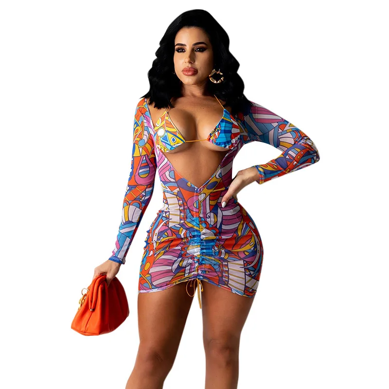 2021 Sexy Women Two Piece Set Long Sleeve Hollow Out Mesh Mini Skirt Summer wear Fashion Two Piece Set
2021 Sexy Women Two Piece Set Long Sleeve Hollow Out Mesh Mini Skirt Summer wear Fashion Two Piece Set