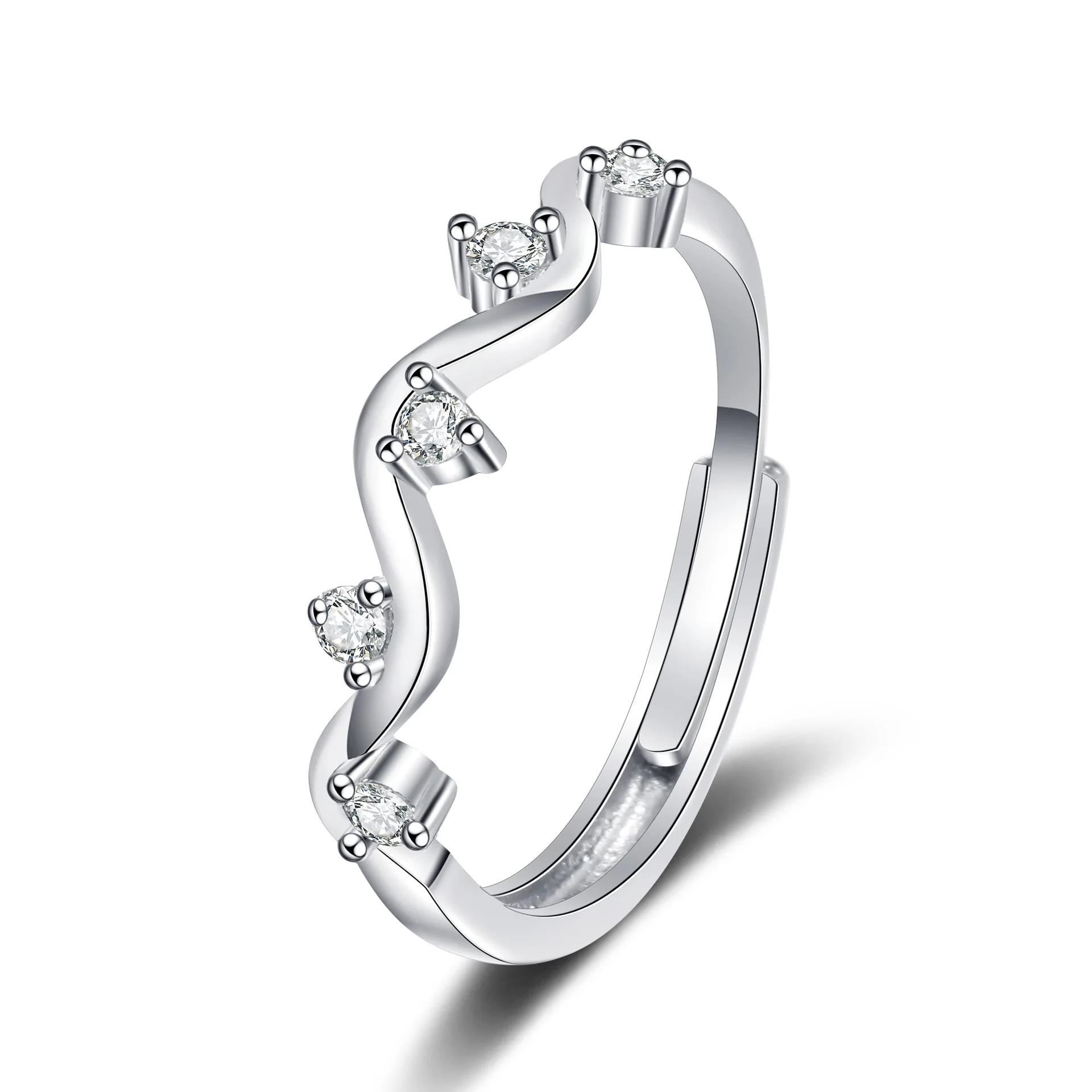 New Wave Pattern Small Simple Fashion Wedding Tail Ring Set with Zircon Ring Jewelry Rings
New Wave Pattern Small Simple Fashion Wedding Tail Ring Set with Zircon Ring Jewelry Rings