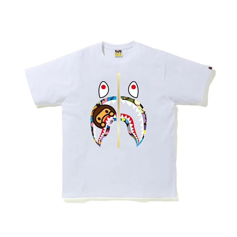 Men Camouflage Stitching Fashion Wild Explosion Street Sports Casual Loose Short Sleeved bape T Shirt, Picture 
Men Camouflage Stitching Fashion Wild Explosion Street Sports Casual Loose Short Sleeved bape T Shirt, Picture