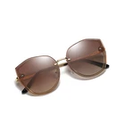 2019 New Metal Women trendy fashions Sunglasses double colors ladies sun glasses