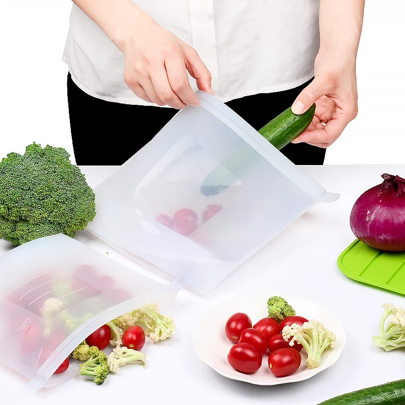 Food grade reusable silicone storage bag Vacuum Zi plock Reusable Silicone Food Storage Bag, Transparent + red+ yellow+ green
Food grade reusable silicone storage bag Vacuum Zi plock Reusable Silicone Food Storage Bag, Transparent + red+ yellow+ green