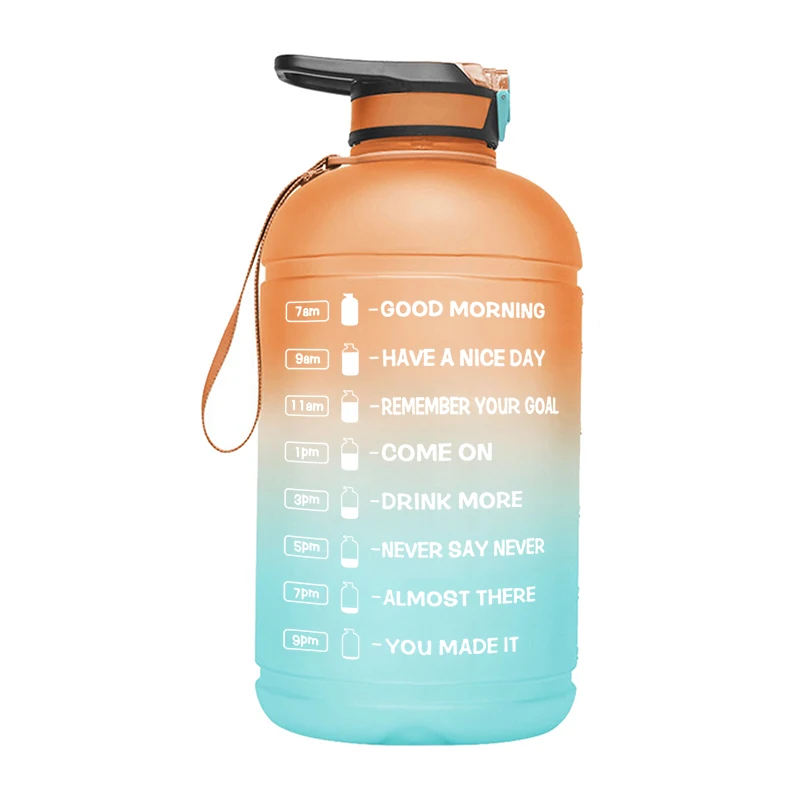 2021new 1gallon plastic water bottle Large Capacity motivational Water Bottle PETG Plastic Time Marker sport water bottle, Customized color
2021new 1gallon plastic water bottle Large Capacity motivational Water Bottle PETG Plastic Time Marker sport water bottle, Customized color