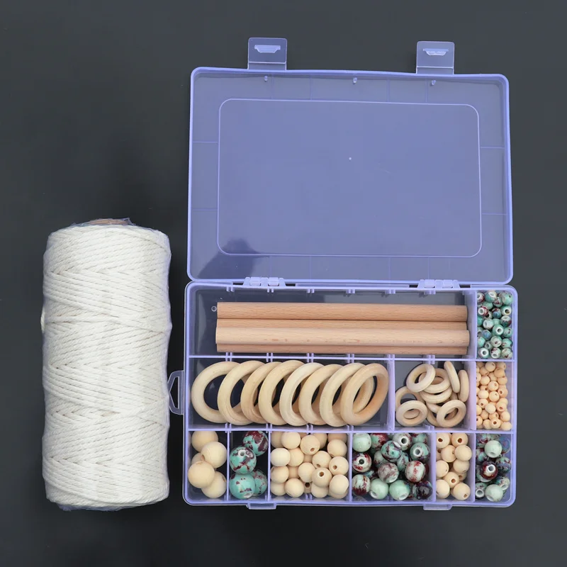 Macrame Kit Wooden beads Ceramic beads 3mm Natural Macrame Cord Soft Cotton Macrame Rope indoor DIY Plant Hanger bracket Making, Customized
Macrame Kit Wooden beads Ceramic beads 3mm Natural Macrame Cord Soft Cotton Macrame Rope indoor DIY Plant Hanger bracket Making, Customized