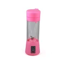 High Quality Portable 2 Leaf Knife Pink Plastic Shell Material USB Charging Juicer Machine