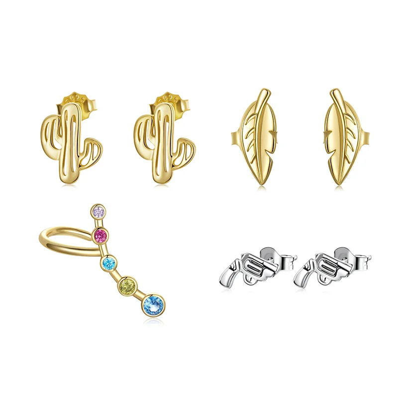 Fashion Zircon Silver Earrings Gold Plated Silver Leaf Earrings 925 Sterling Silver Zircon Stud
Fashion Zircon Silver Earrings Gold Plated Silver Leaf Earrings 925 Sterling Silver Zircon Stud