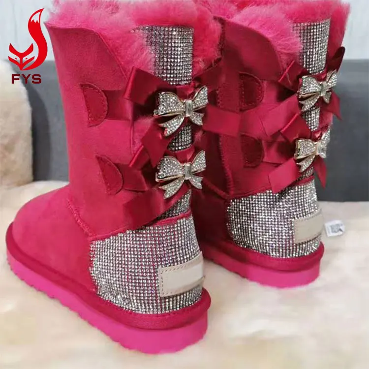 Wholesale Fashionable Warm Non-Slip Snow Women'S Boots With Rhinestone, Natural or dyed as your like
Wholesale Fashionable Warm Non-Slip Snow Women'S Boots With Rhinestone, Natural or dyed as your like