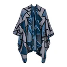 Zhejiang order geometric triangle design fashion shawl travel cape cape knit poncho winter scarf
