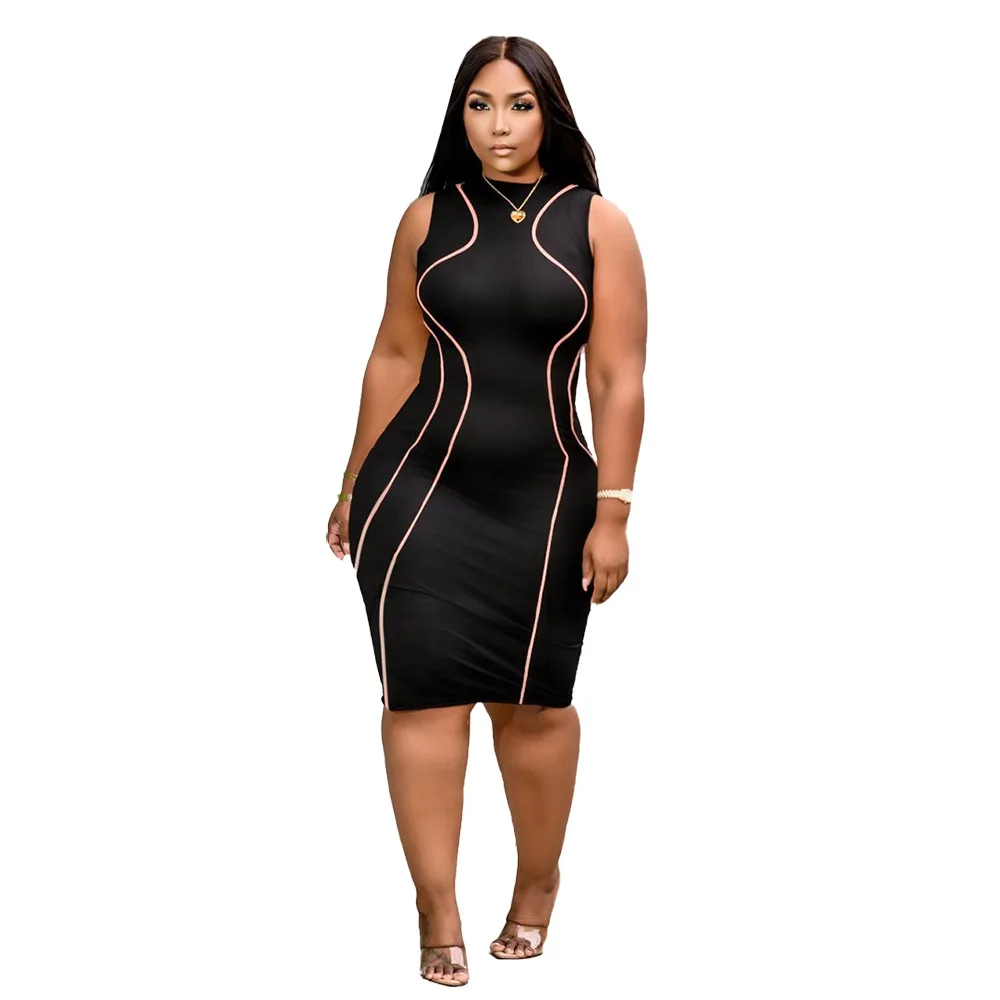 F30538A Ready to ship solid color sleeveless dresses women plus size dresses, As picture
F30538A Ready to ship solid color sleeveless dresses women plus size dresses, As picture