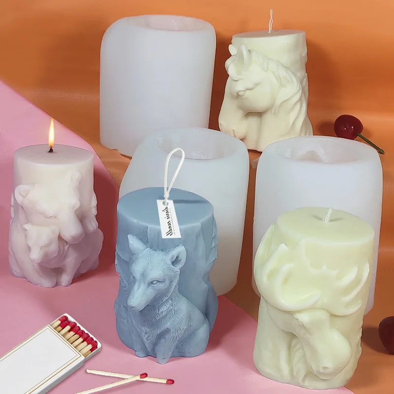 LOVE'N LV431Q New Animal Cylinder Candle Silicone Mold DIY Elk and Black Bear Hand Soap mold, White
LOVE'N LV431Q New Animal Cylinder Candle Silicone Mold DIY Elk and Black Bear Hand Soap mold, White