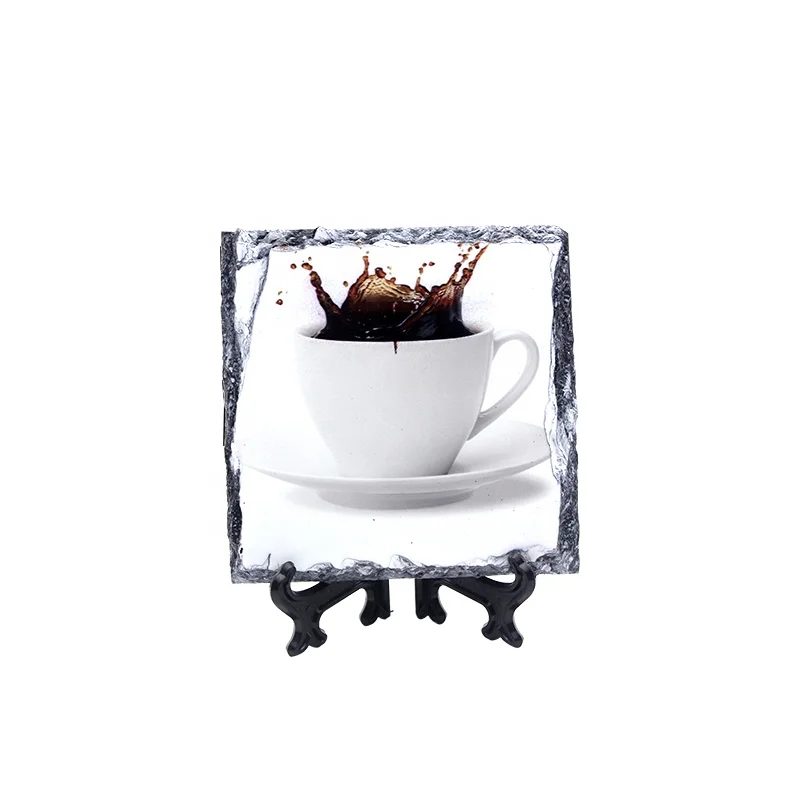 Popular sublimation blank rock slate and heat press rock coaster