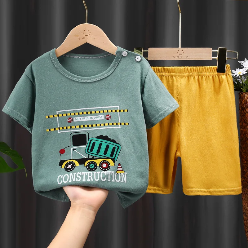 new short sleeve children's cotton foreign trade children's suit T-shirt and woman two piece shorts sets kids clothing, Picture shows
new short sleeve children's cotton foreign trade children's suit T-shirt and woman two piece shorts sets kids clothing, Picture shows