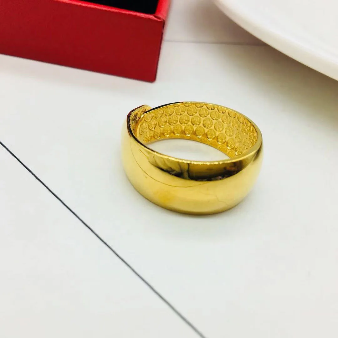 Men And Women Couple Gold-Plated Brushed Ring Plated Thick Gold Ring European Coins Lucky Tianyuan Ring Large Glossy
Men And Women Couple Gold-Plated Brushed Ring Plated Thick Gold Ring European Coins Lucky Tianyuan Ring Large Glossy