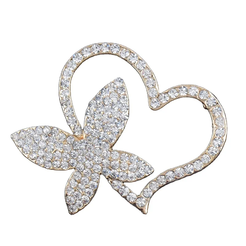 JAENONES Simple Style Fashion Jewelry Rhinestone Heart Shaped Safety Pin Brooch Fancy Love Brooch For Women
JAENONES Simple Style Fashion Jewelry Rhinestone Heart Shaped Safety Pin Brooch Fancy Love Brooch For Women