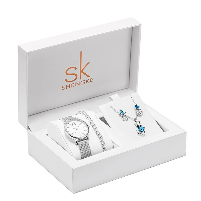 SK Brand Creative Women Watch Bracelet Necklace Set Female Jewelry Fashion Luxury Women Watch Bangle Set For Valentine's Gift
SK Brand Creative Women Watch Bracelet Necklace Set Female Jewelry Fashion Luxury Women Watch Bangle Set For Valentine's Gift
