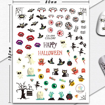 CA91-99 3D Cartoon Flower Manicure Applique Nail Stickers Halloween stickers nail art For Nail Decoration, As picture show
CA91-99 3D Cartoon Flower Manicure Applique Nail Stickers Halloween stickers nail art For Nail Decoration, As picture show
