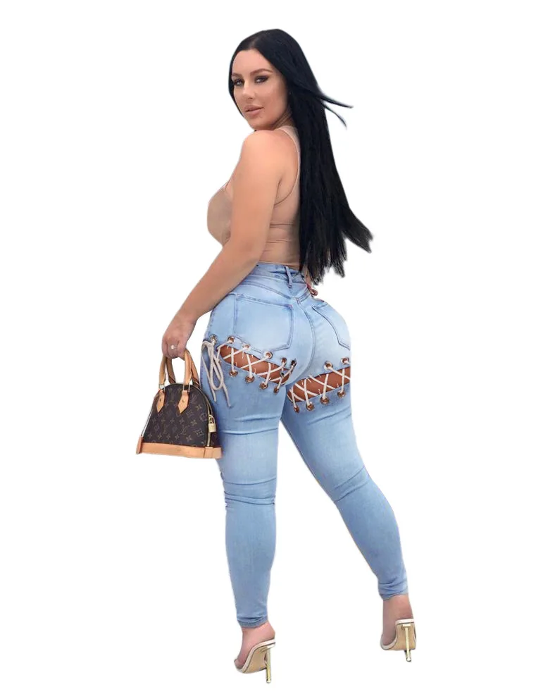 2021 Europe spring new style women's fashion plus-size S-3XL bandage high waist casual slim jeans
2021 Europe spring new style women's fashion plus-size S-3XL bandage high waist casual slim jeans