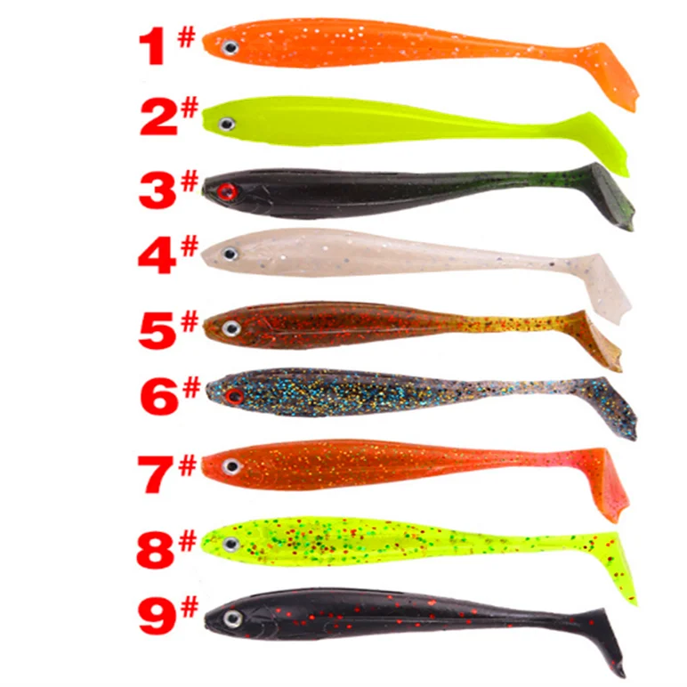 8.4cm 5g Underwater 0.5-1.5m Depth Artificial Soft Fishing Lure Sparkling T-Shape Tail Jerk Bait, 9 colors
8.4cm 5g Underwater 0.5-1.5m Depth Artificial Soft Fishing Lure Sparkling T-Shape Tail Jerk Bait, 9 colors