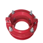 Hebei supply ductile pipe fitting socket reinforcement skid quick repair clamp pipe fitting