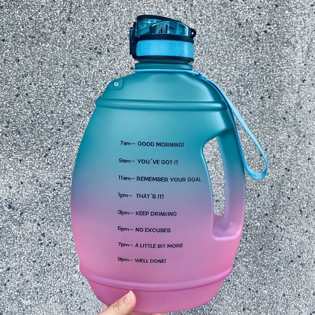 Portable Customize 1Gallon BPA Free Plastic GYM Sports Water Bottle, Blue/grey/white/pink and customized/personal color
Portable Customize 1Gallon BPA Free Plastic GYM Sports Water Bottle, Blue/grey/white/pink and customized/personal color