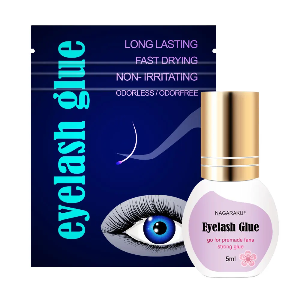 NAGARAKU Eyelash extension glue 1s Premade Fans Strong Fast Dry Lash Adhesive For Russian Volume Eyelash Fans Making Glue
NAGARAKU Eyelash extension glue 1s Premade Fans Strong Fast Dry Lash Adhesive For Russian Volume Eyelash Fans Making Glue