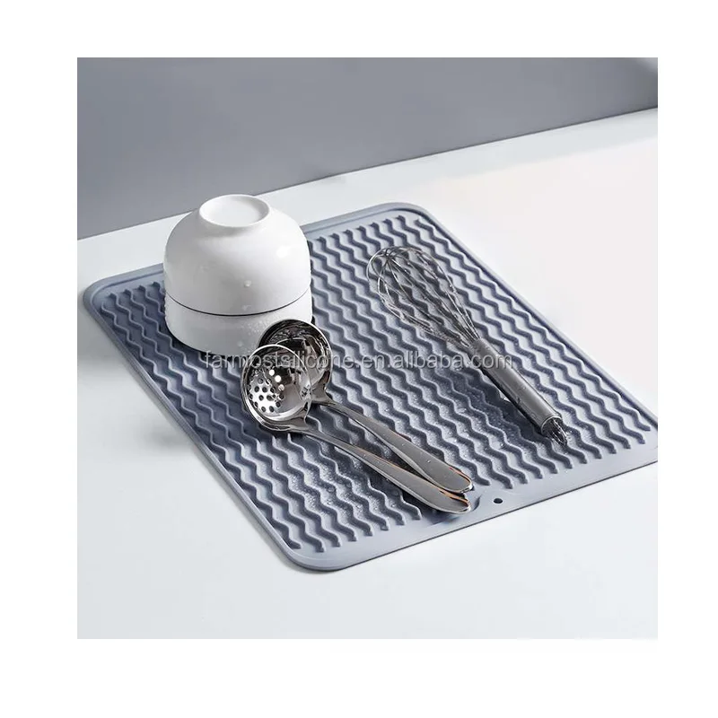 Dish Drying Mat Heat Resistant Table Trivet Placemat Silicone Sink drying mat dish draining mat, Light gray, dark gray, pink
Dish Drying Mat Heat Resistant Table Trivet Placemat Silicone Sink drying mat dish draining mat, Light gray, dark gray, pink