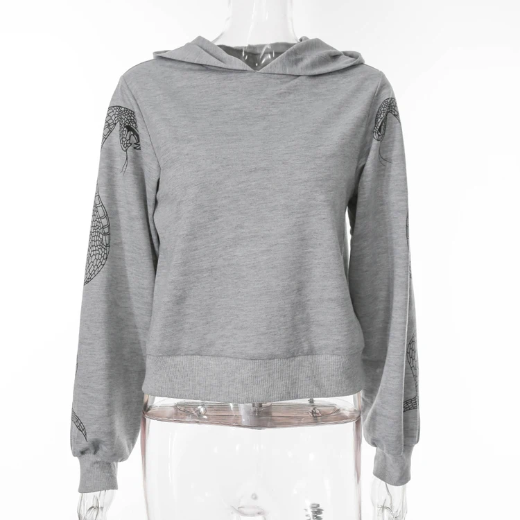 Autumn Fall Streetwear Snake Skin Print Polerones Mujeres Hoodies Women Fashion Sweatshirt
Autumn Fall Streetwear Snake Skin Print Polerones Mujeres Hoodies Women Fashion Sweatshirt