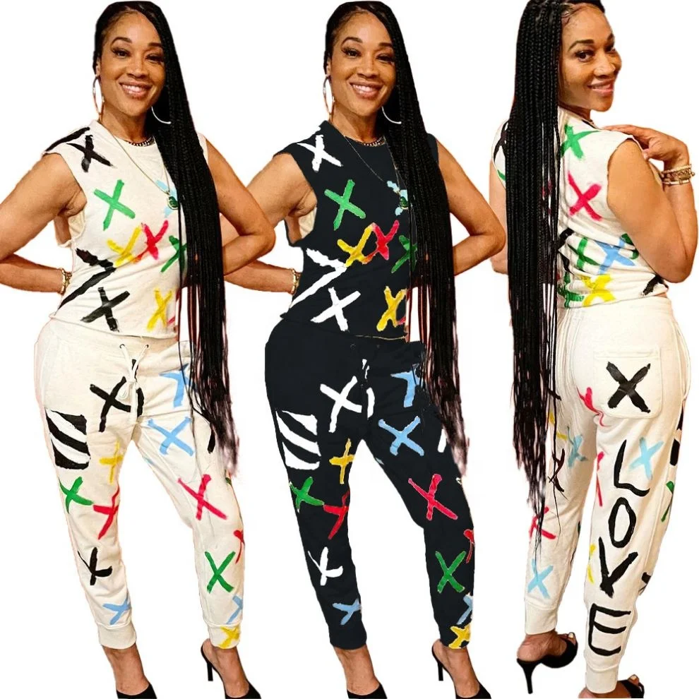 High Quality Floral Print Casual O-Neck 2021 cute print sport sleeveless two-piece set for summer fashion trousers set, As picture or customized make
High Quality Floral Print Casual O-Neck 2021 cute print sport sleeveless two-piece set for summer fashion trousers set, As picture or customized make
