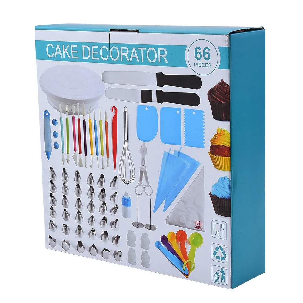 Wholesale 66 Pcs Cake Decorating Tip Set Baking Supplies Rotating Cake Stand Turntable Tools Kit with Gift Box
Wholesale 66 Pcs Cake Decorating Tip Set Baking Supplies Rotating Cake Stand Turntable Tools Kit with Gift Box