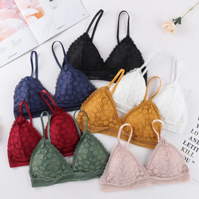 New French Style Bralette Triangle Cup Bra Brassiere Women Girls Lace Underwear Deep V Soft Lingerie Bra
New French Style Bralette Triangle Cup Bra Brassiere Women Girls Lace Underwear Deep V Soft Lingerie Bra