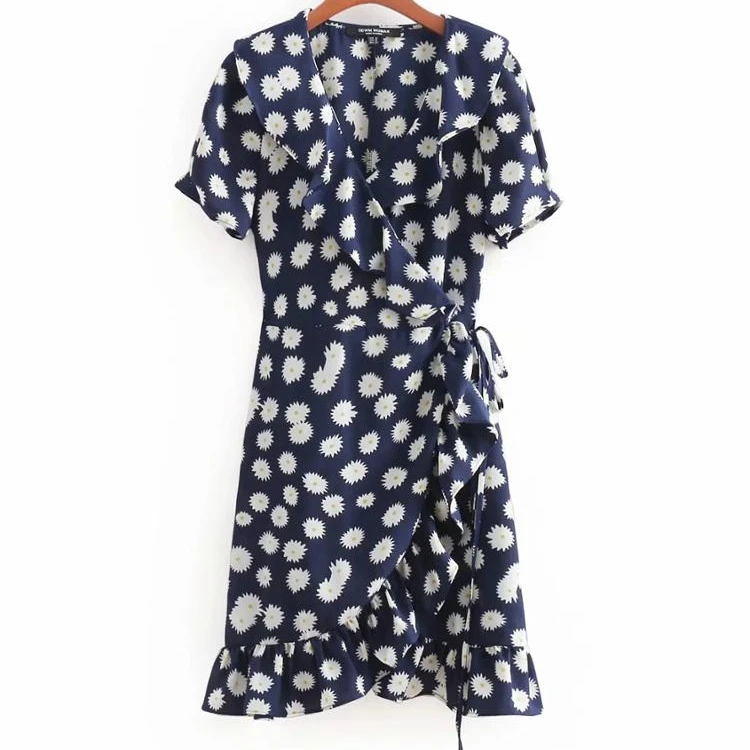 2020 new arrivals summer fashion women V neck women daisy printed casual dresses
2020 new arrivals summer fashion women V neck women daisy printed casual dresses