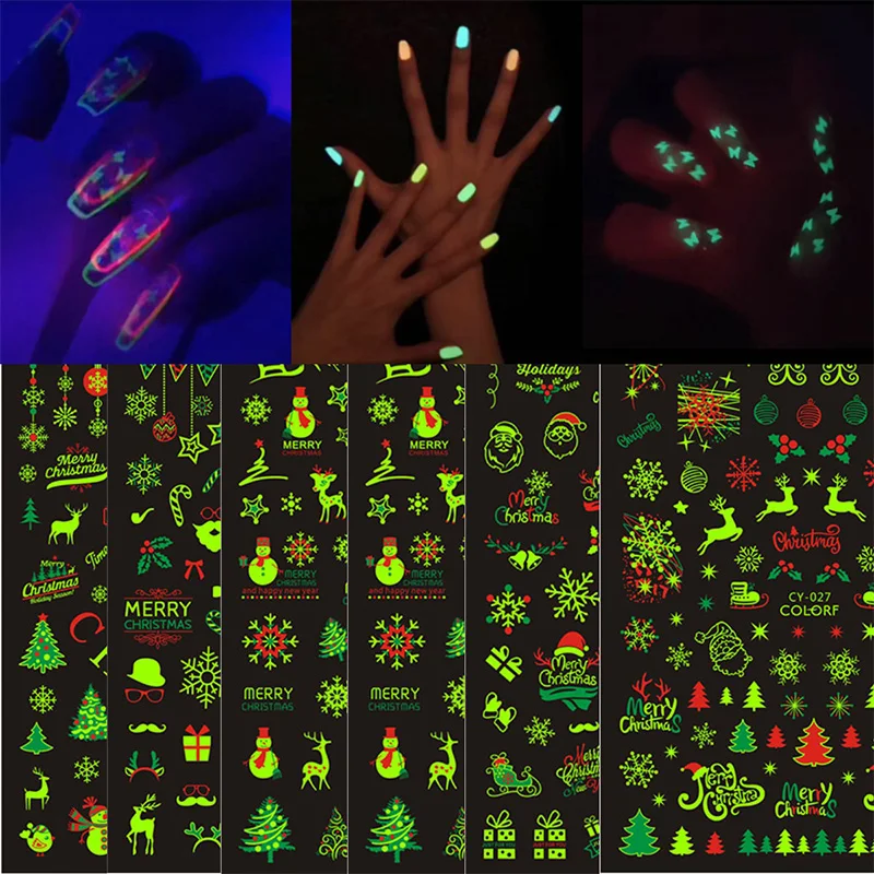 Glow in The Dark Nail Sliders Christmas Nail Stickers Self-Adhesive DIY Nail Art Decoration
Glow in The Dark Nail Sliders Christmas Nail Stickers Self-Adhesive DIY Nail Art Decoration