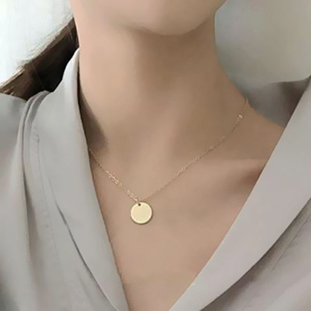 Round Gold Coin Pendant Necklace for Women Girls 925 Sterling Silver Gold Plated Simple Minimalist Geometric Disk Circle Chain, Golden
Round Gold Coin Pendant Necklace for Women Girls 925 Sterling Silver Gold Plated Simple Minimalist Geometric Disk Circle Chain, Golden
