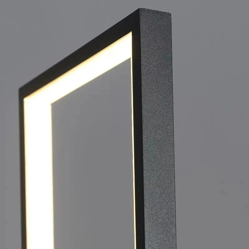 Modern design linear slim steel marble base stand lamp dimmable for living room LED floor light