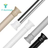 Aluminum Rod 42-72 Shower Pole Rod L Shape Straight Curved Corner Bendable Adjustable Telescopic Bathroom Tension Curtain Rod